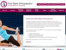 Tablet Screenshot of firststateortho.com